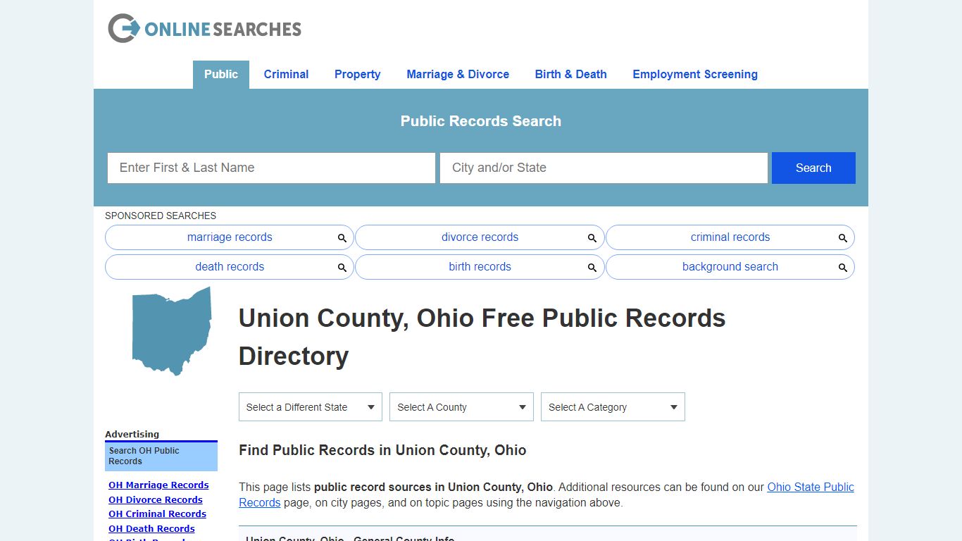 Union County, Ohio Public Records Directory