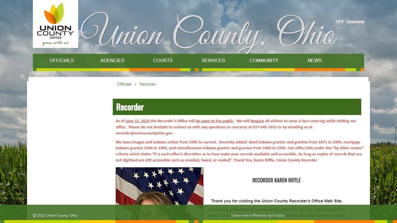 Union County, OhioRecorder